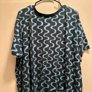 Dark and Light Blue women’s crop top